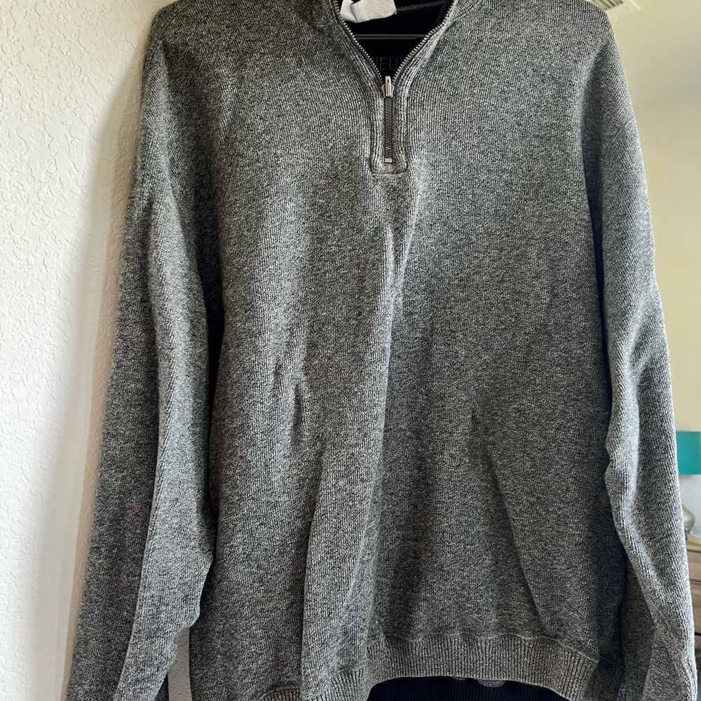 Daniel Cremieux Men's Zip-Up Gray Sweater